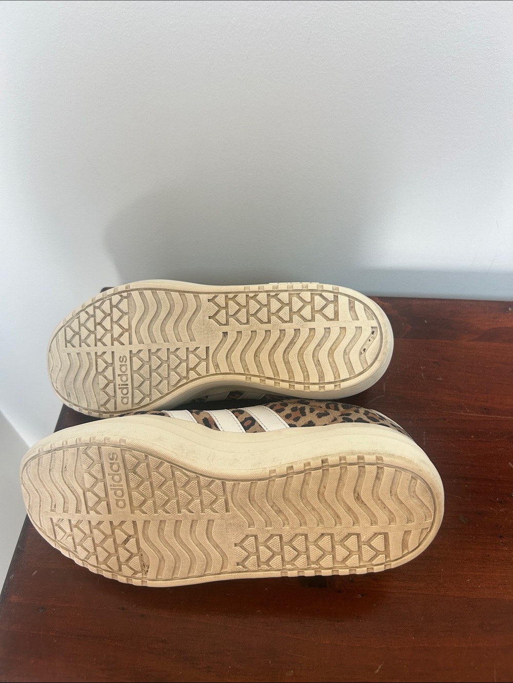 adidas Leopard Print Platform Sneakers - Brown/White size 7 - Picture 4 of 4